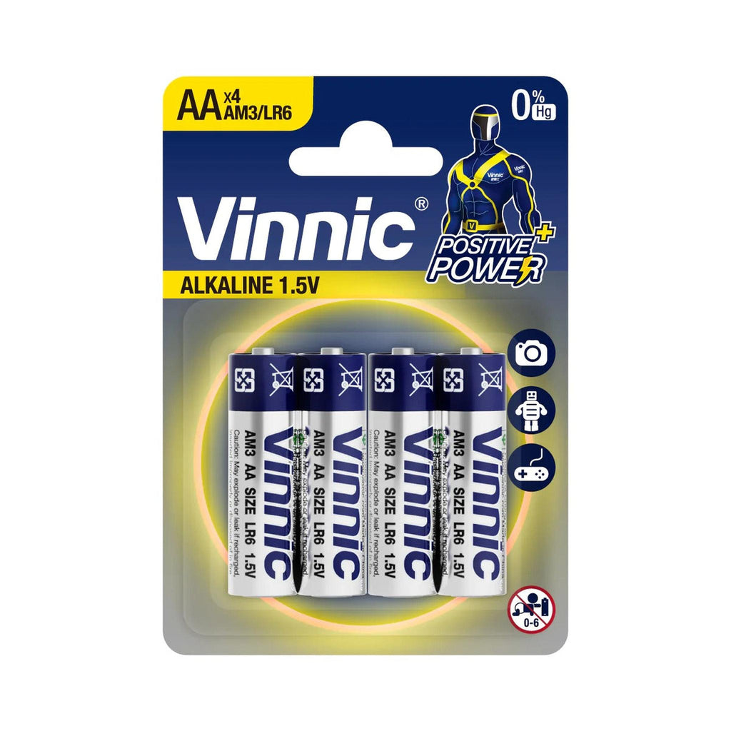 Vinnic Alkaline AA Size Card Lr06-Accessories-Online Bicycle Shop