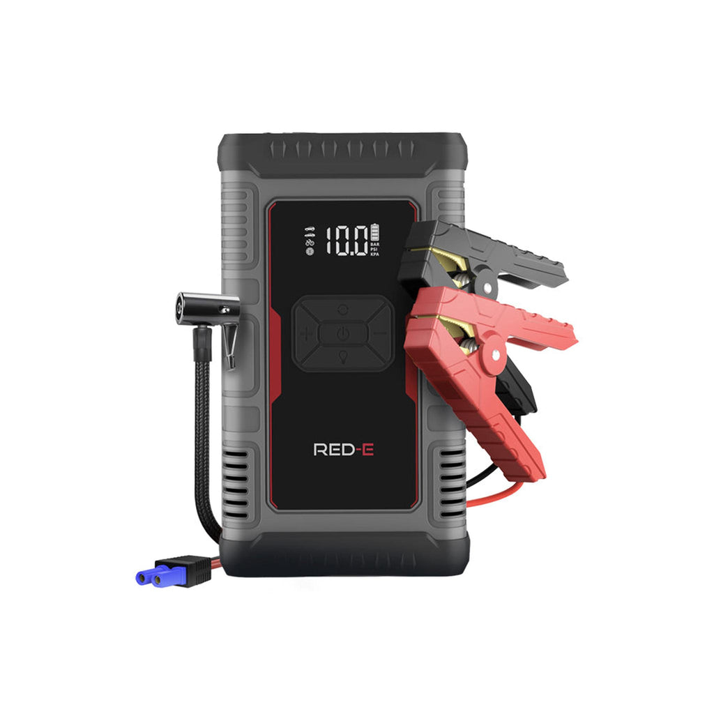 Red-E Jump Starter Power Bank With Compressor 10K Mah-Powerbanks-Online Bicycle Shop