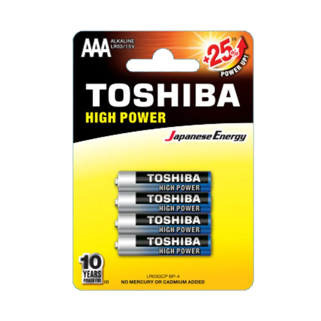 Toshiba Battery Alkaline 1.5V AAA LR3 4 Per Card-Accessories-Online Bicycle Shop