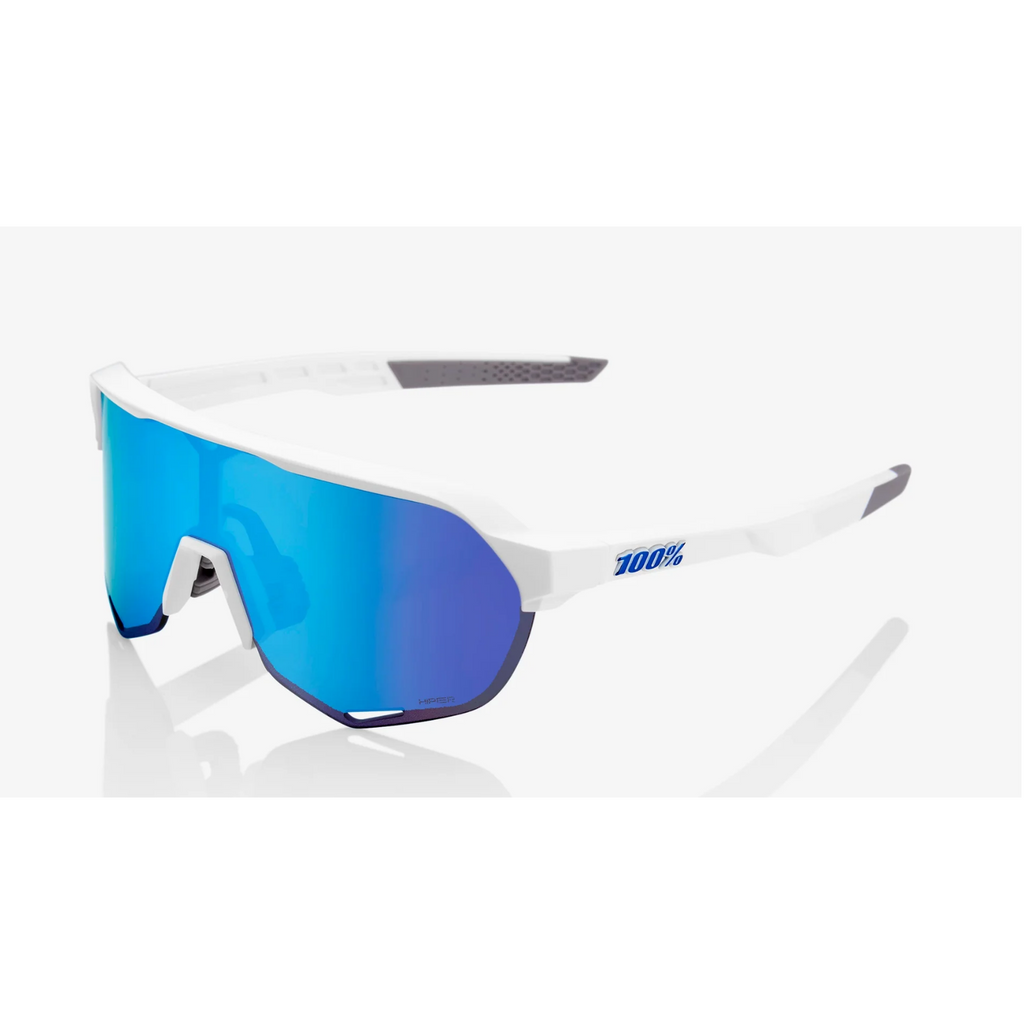 100% Sunglasses S2 Matte White Hiper Bue-Eyewear-Online Bicycle Shop