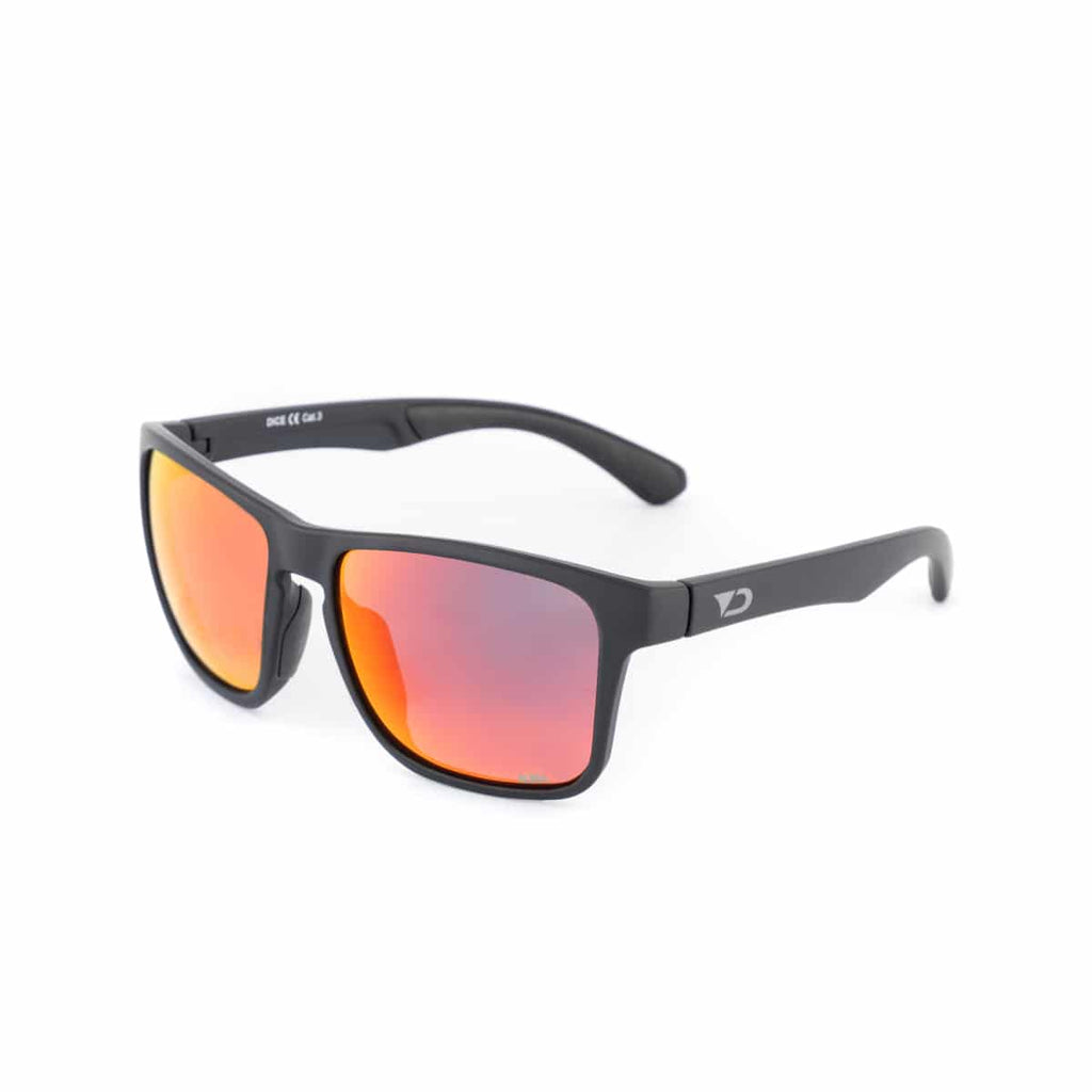 Darcs Sunglasses Dice F-Mat Black L-Aura HD Red Revo-Eyewear-Online Bicycle Shop