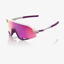 100% Sunglasses Slendale - Matte Chalk - Purple Mirror-Eyewear-Online Bicycle Shop