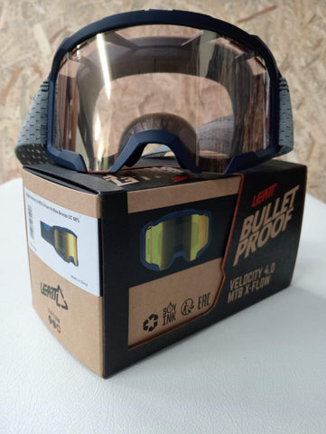 Leatt Goggle Velocity 4.0 MTB X-Flow Iriz Blue Bronze 68%