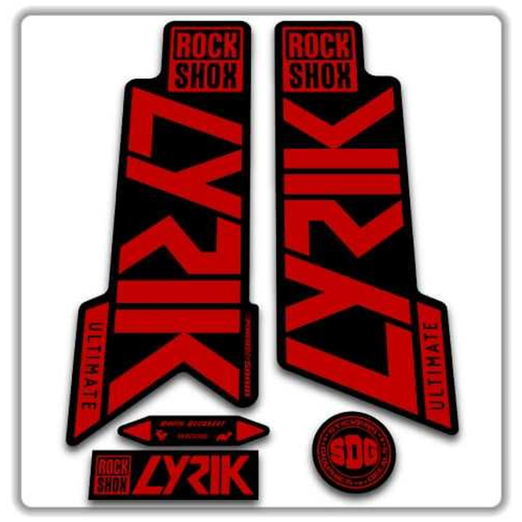 RS Decal lyrik ULT (Chrome /Red)-Accessories-Online Bicycle Shop