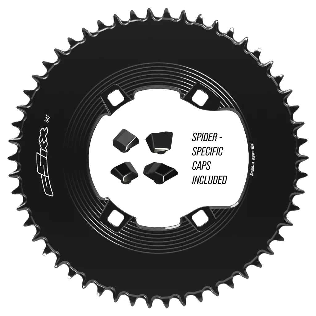 Csixx Chain Ring 110Bcd Asymmetic Shimano R8000 0Mm Offset 54t Black-Parts-Online Bicycle Shop