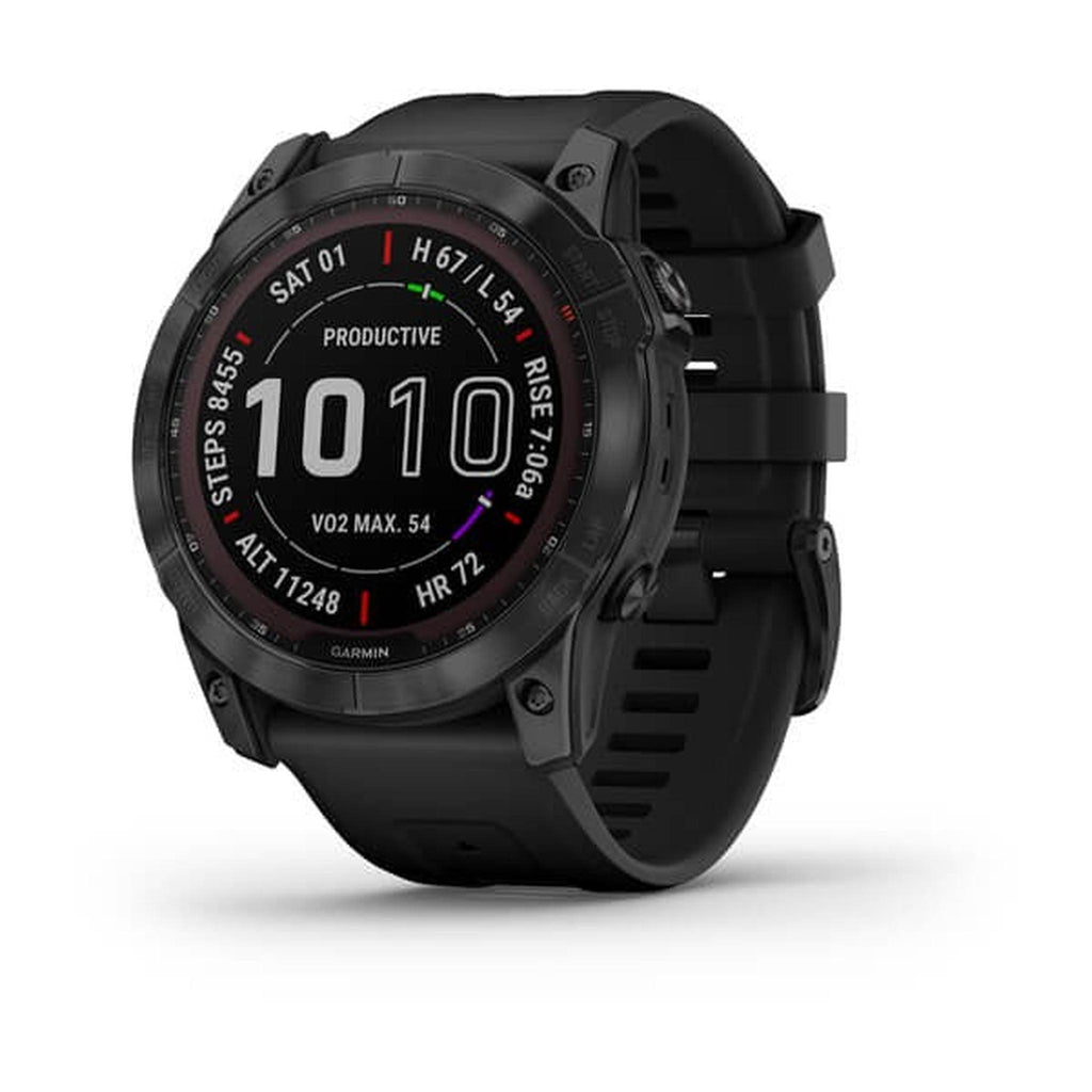 Garmin Fenix 7X Sapphire Sol Black Band Dlc Ti-Accessories-Online Bicycle Shop