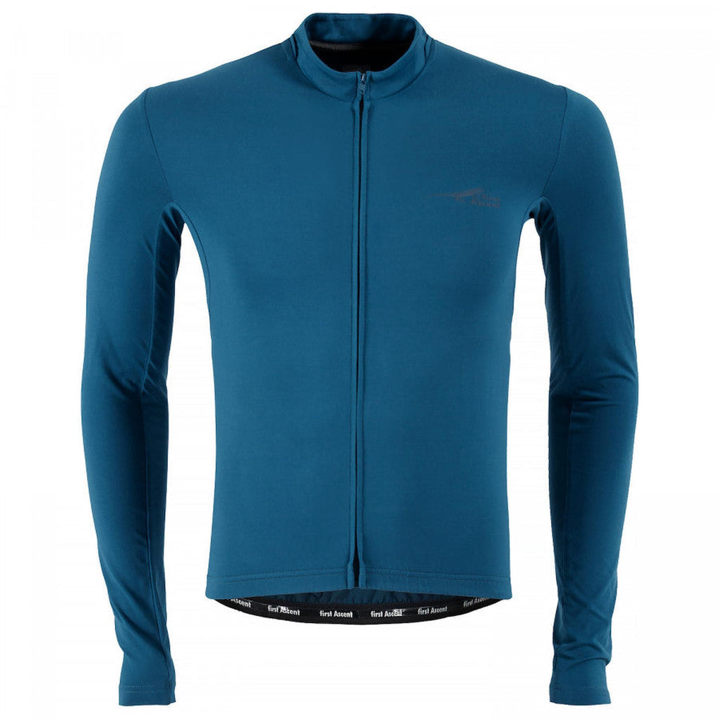 First Ascent Therm Jersey Mens Ls Element Blue Ink-Shoes-Online Bicycle Shop