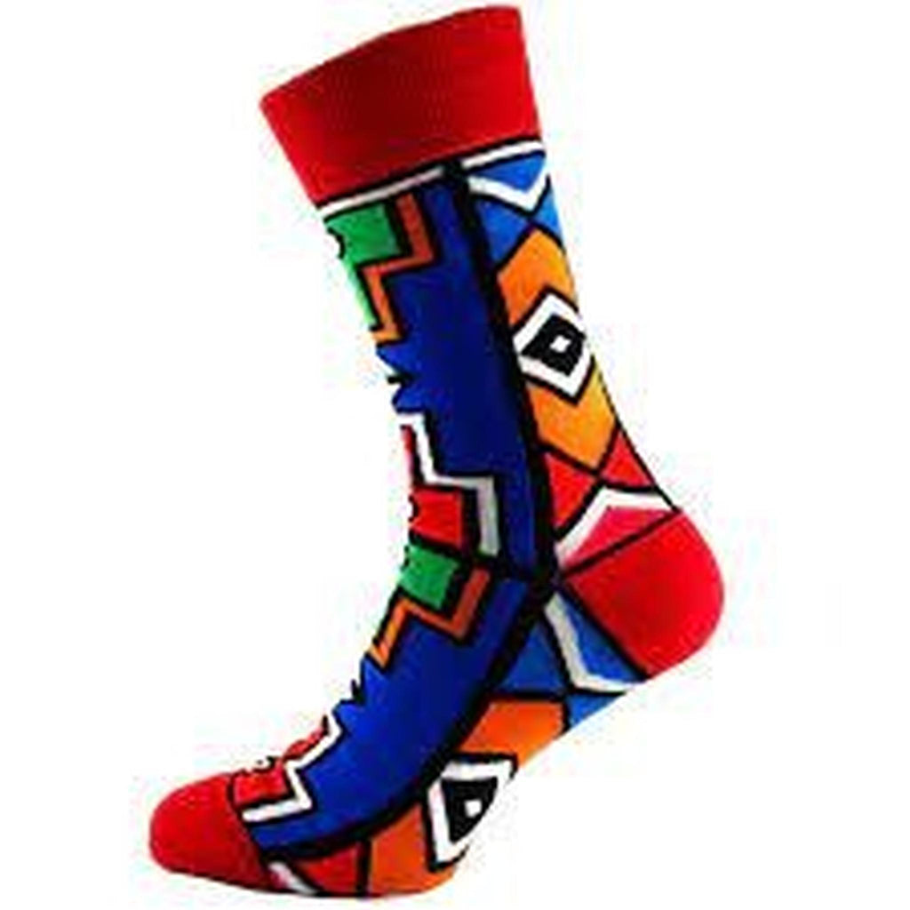 Sox Socks Premium Print Ndebele L-Socks-Online Bicycle Shop