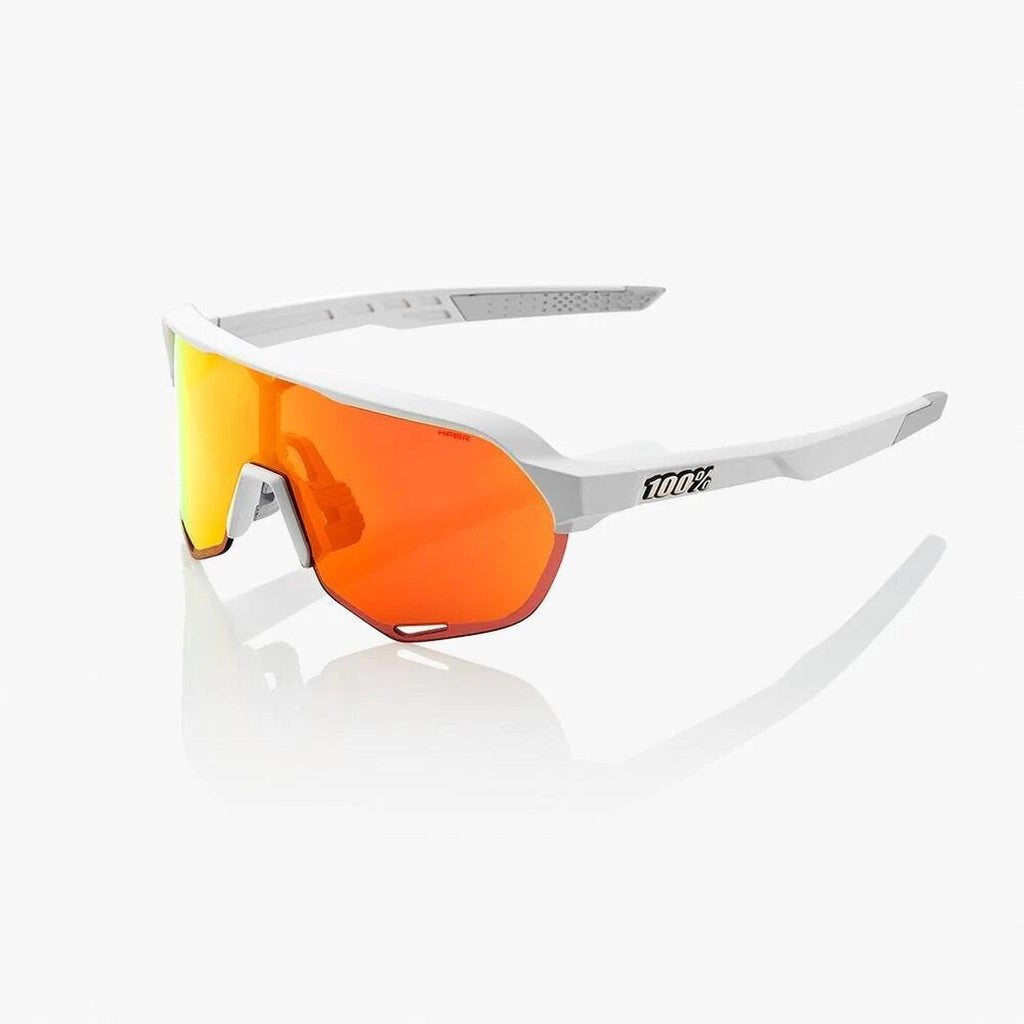 100% Sunglasses S2 Soft Tact Off White Hiper Red-Eyewear-Online Bicycle Shop