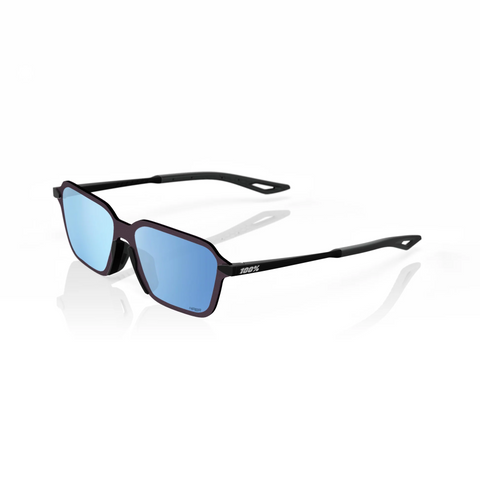 100% Sunglasses Legere Trap Soft Tact Black Hiper Blue