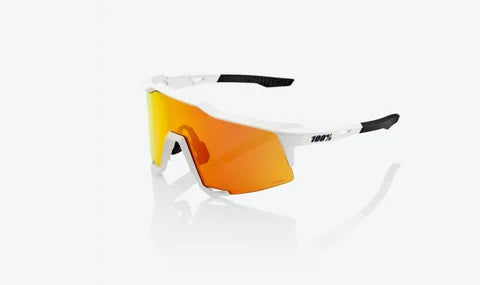 100% Sunglasses Speedcraft Soft Tact Off White Hiper Red