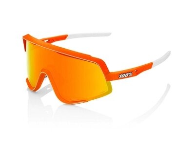 100% Sunglasses Glendale Neon Orange Hiper Red