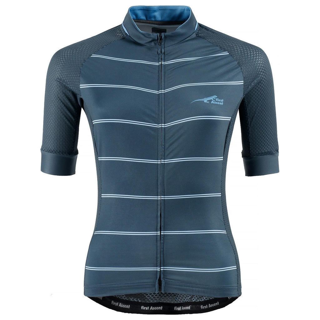 First Ascent Strike Jersey Cycling Ladies Blue Ink-Clothing-Online Bicycle Shop