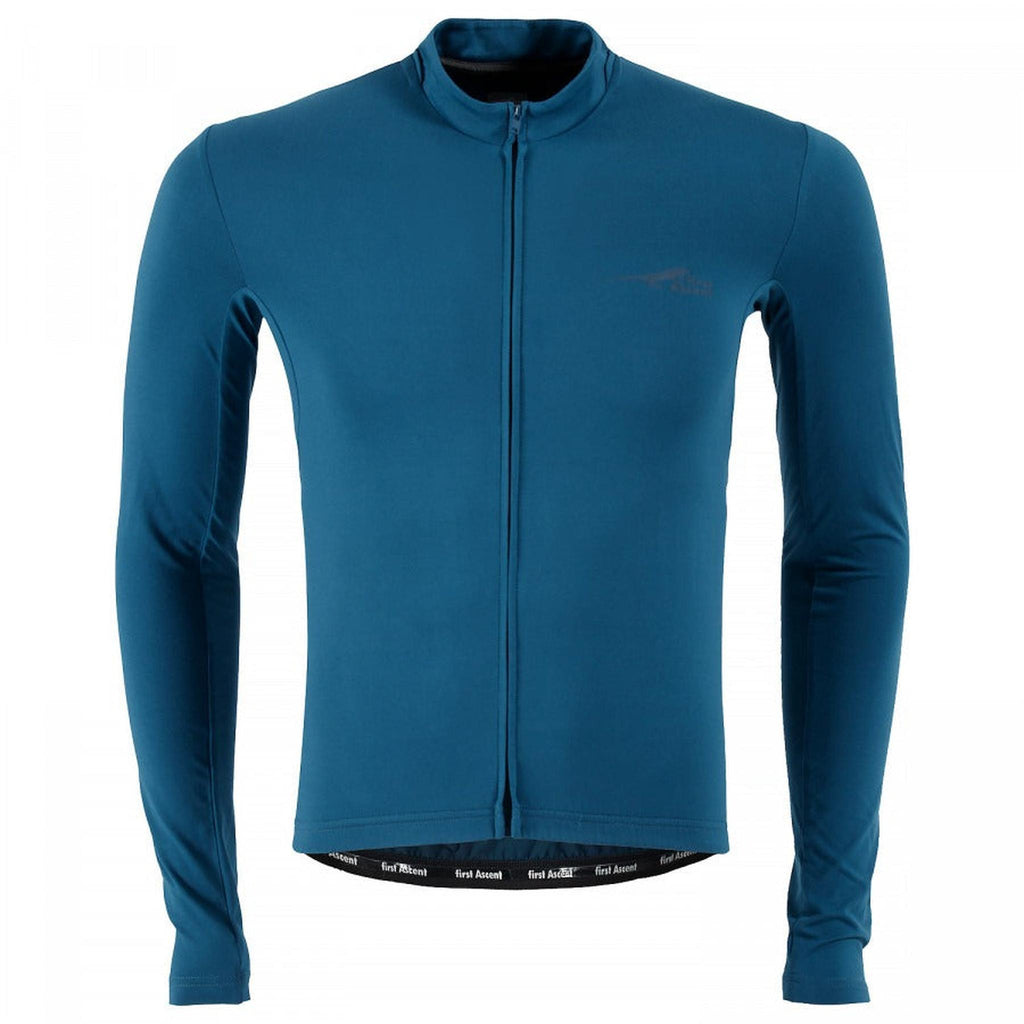 First Ascent Therm Jersey Mens Ls Element Blue Ink-Shoes-Online Bicycle Shop