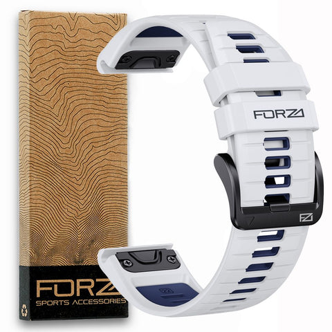 Forza 22MM Elite Replacement Watch Strap Garmin White/Blue