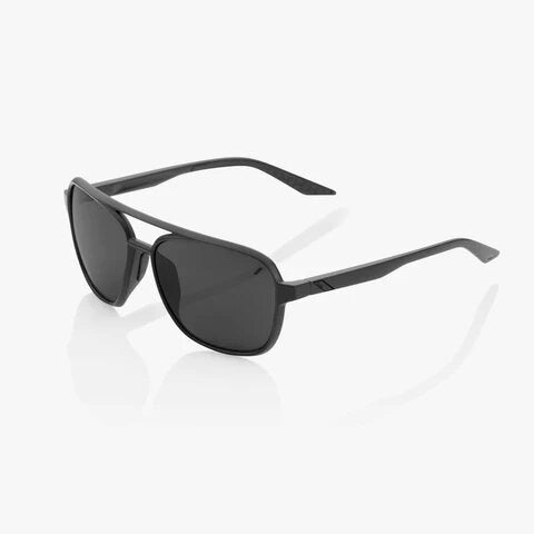 100% Sunglasses Kasia Aviator Round Matte Black