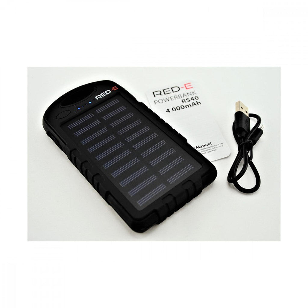 RED-E RS40 Solar & LED Panel Powerbank-Gear > Computers-Online Bicycle Shop