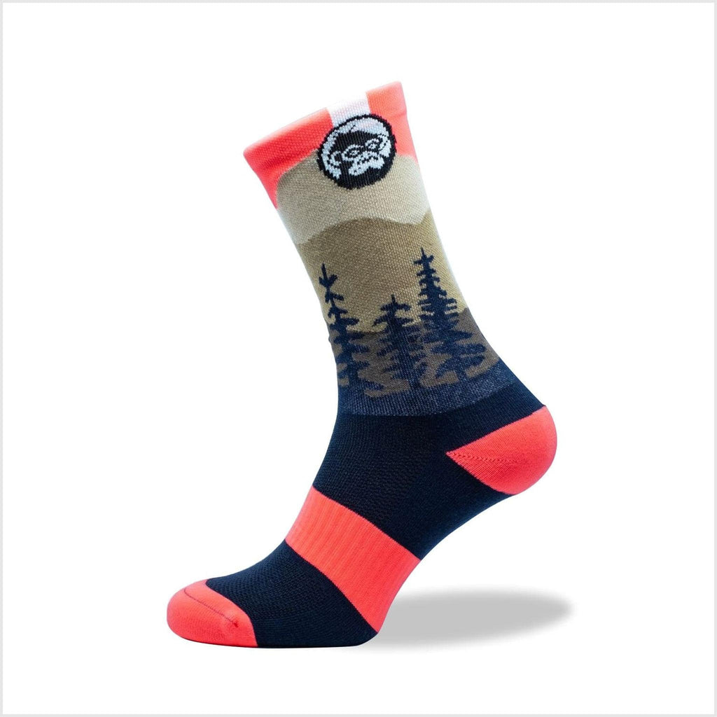 Grumpy Monkey Forest Brown Socks-Gear > Socks-Online Bicycle Shop