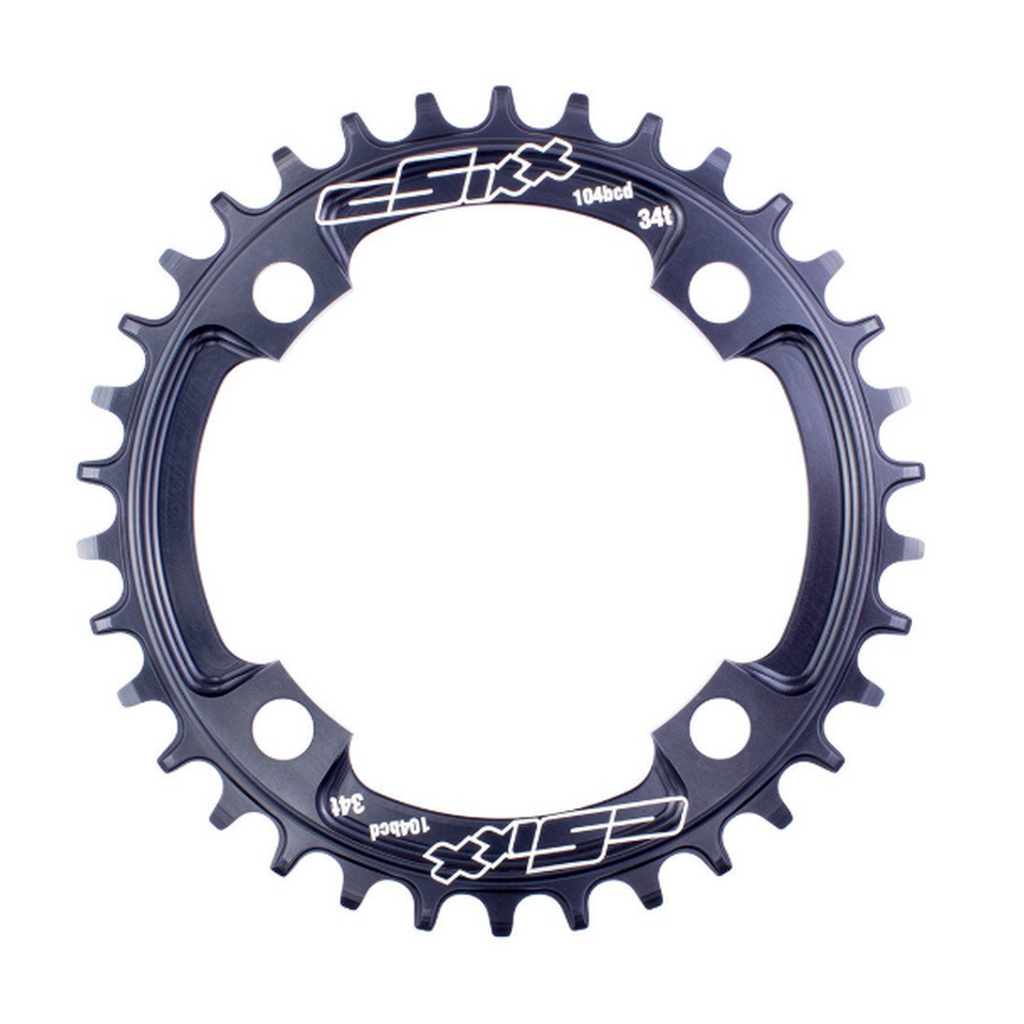 Csixx 104BCD 34T Chainring Black-Parts > Chain Rings Road-Online Bicycle Shop