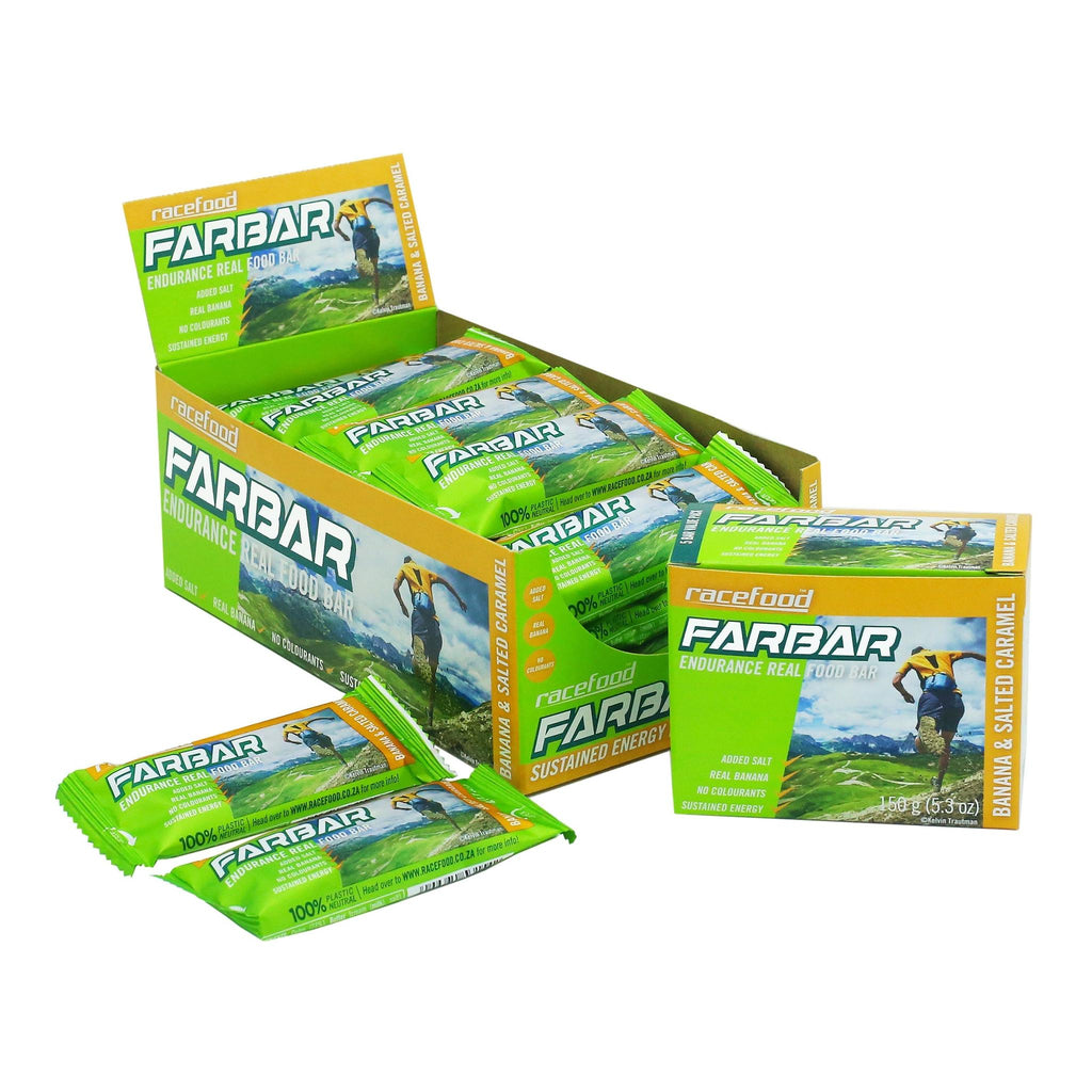 Race Food Far Banana & Salted Caramel 5Pack-Nutrition > Energy Bars-Online Bicycle Shop
