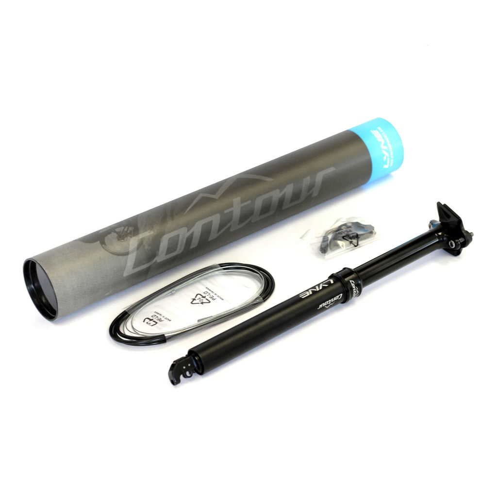 Lyne Contour Dropper Seat Post 31.6mm x 125mm Internal-Parts > Seat Posts-Online Bicycle Shop