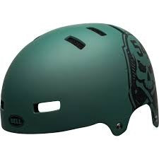 Helmet Bell Local Medium Mat Green/Black Skull